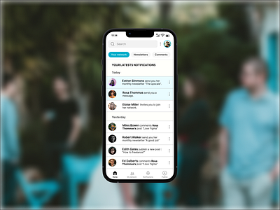 Notification screen | Daily UI Challenge #55 mobile design notifications product design social app ui ui design