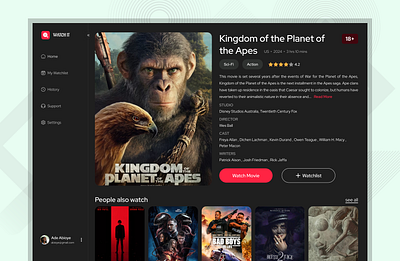 Movie Details UI Design design ui uidesign uiux uiuxdesign web webapp