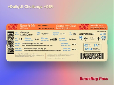 #DailyUI Challenge #024: Boarding Pass!✈️🧳 app boarding pass branding creative dailyui dailyui challenge dailyui024 dailyui24 design dribbble graphic design illustration interactive landing page logo minimal trending ui uiux ux