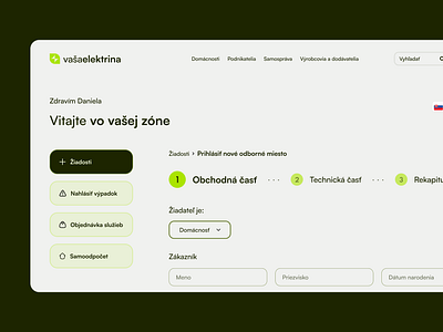 Product Design (UX/UI) | Energy Distributor Slovakia electricity platform ui ux