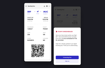 UX Writing Challenge – Day 1 airline boarding pass daily ux writing dailyui mobile app mockup plane ticket pop up ticket ui uiux ux ux writing