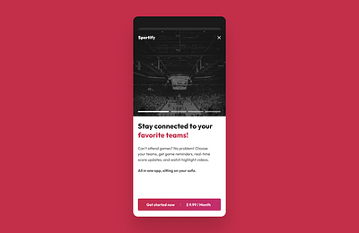 UX Writing Challenge – Day 2 app basketball daily ux writing dailyui football app mobile onboarding pop up premium plan sports app subscription ui uiux ux ux writing