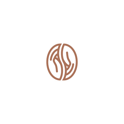 Coffe Together brown coffe consept elegant flat hand logo minimal simple sircle together vector