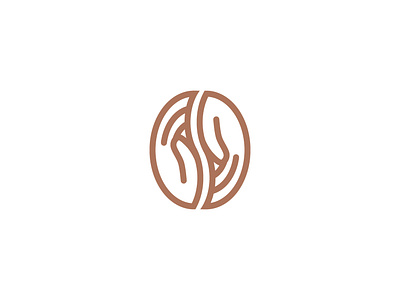 Coffe Together brown coffe consept elegant flat hand logo minimal simple sircle together vector