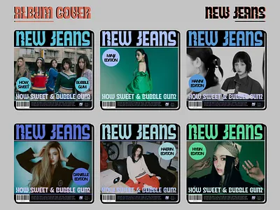 NewJeans Album Cover Design album cover art direction colorful cover design creative design inspiration digital art graphic design illustration k pop music art newjeans pop culture typography visual design