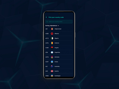 Country code list black calling codes code list country code country code dropdown list country code list country list daily ui daily ui challenge daily ui challenges dark design dark mode drop down list number list ountry code drop down menu pick country code ui ui challenge ui design