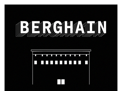 Techno poster Berghain design graphic design illustration poster vector