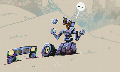 Johnny Five illustration kyleferrin movie procreate shortcircuit xppen