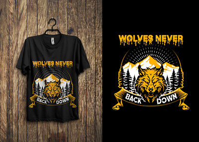 Wolf Trending T-Shirt Design. design illustration graphic design retro t shirt t shirt design typography vintage