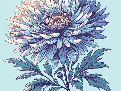 Summer's Regal Aster by Aravind Reddy Tarugu aravind art aster flower design detailed petals digital botany farewell summer flower illustration graceful florals illustration nature art petal artwork reddy regal aster seasonal vector soft hues summer bloom tarugu tarugu design vector