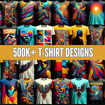 Introducing our Digital Mega Bundle of Unique T-Shirt Designs 3d animation apparel graphic design motion graphics