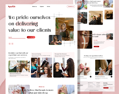 Ladies Parlour UI home page landing page parlour ui ui kit uiux