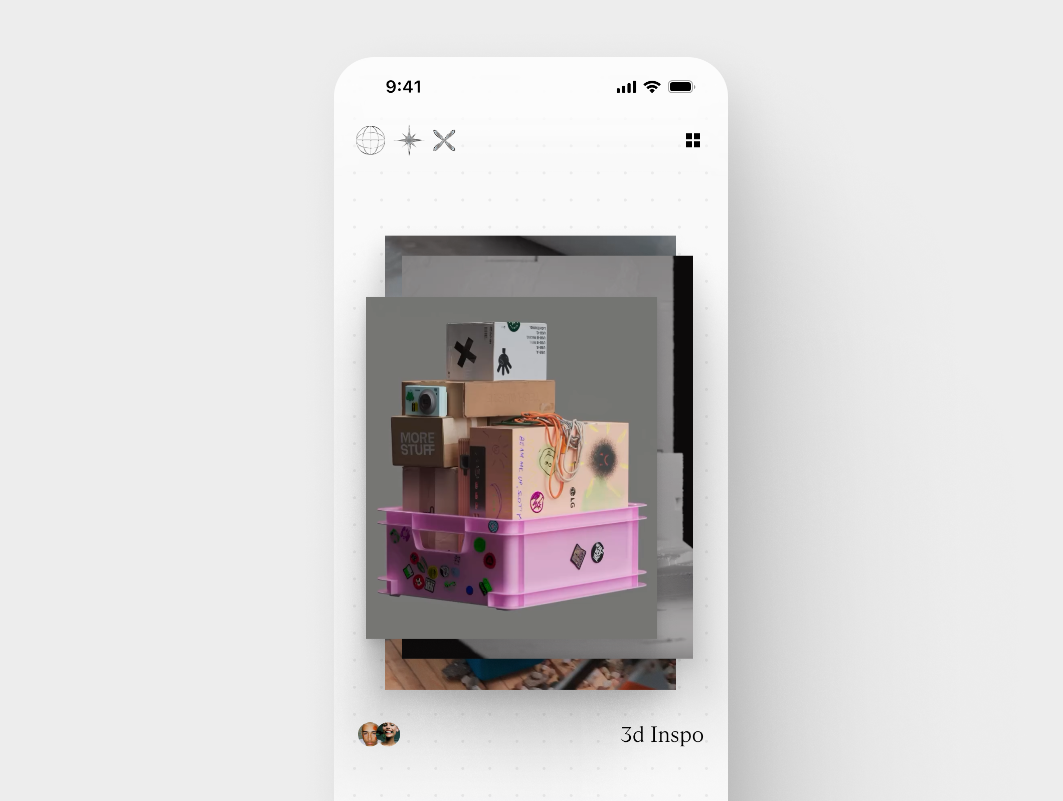 Mood Space app branding ios moodboard moodboarding social app ui