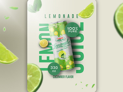 Lemon Drink AD Design composition composition based design composition design lemon juice lemon juice banner lemon juice poster