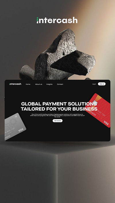 Intercash Redesigned Website agency design animation design commercial website figma figma design interactive design landing page redesigned website user interface website design