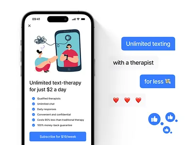 Unlonely – therapy app. Design & Development app design exit founder exit ios app mental health mobile app mobile app design mobile design psychotherapist psychotherapy startup design startup exit therapy ui unlonely ux design