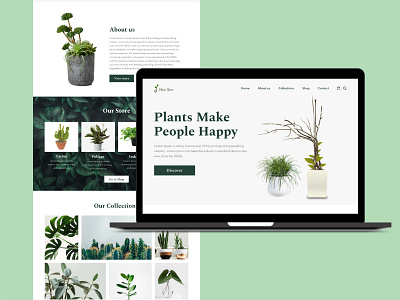 Plant Store Landing page landing page plant store plant website ui ux website design