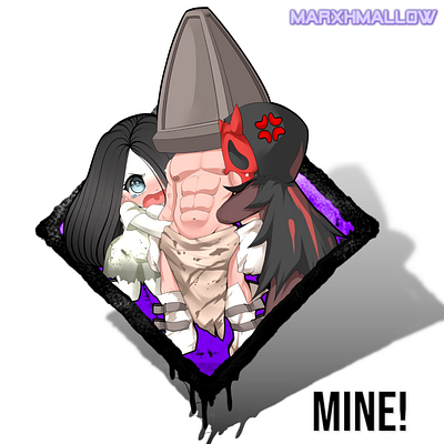 Mine!: Sadako x Pyramid Head x Ghostface dead by daylight ghostface horror icon illustration kawaii horror pyramid head ringu sadako yamamura silent hill