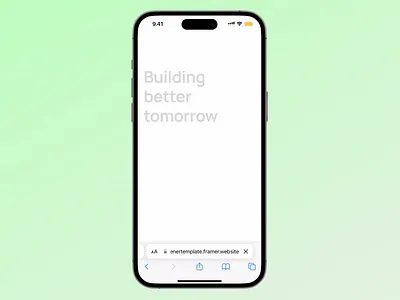 Sustainable Business Template in Framer app design framer green mobile sustainability ui web design