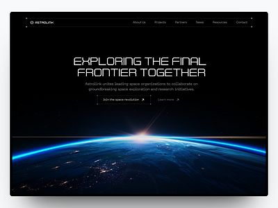 Astrolink - Space Consortium Website branding consortium design graphic design landing page space ui web design website