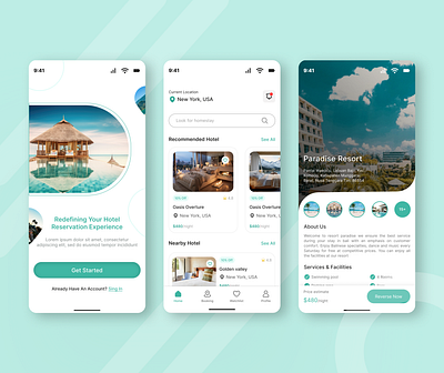 Hotel Booking App application hotel hotel booking app mobile application online booking app resort ui ui design user interface ux ux design