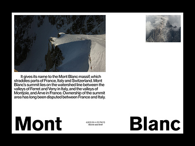 Mont Blanc | Editorial layout, pt. 15 design editorial figma graphic design grid landing landing page layout minimal minimalism minimalistic poster swiss typographic typography ui ui design user interface web web design