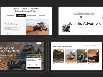 Offroad Adventure Website app branding design graphic design illustration landing typography ui ux website