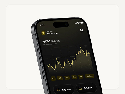 Goldr // Gold Investment App app ui