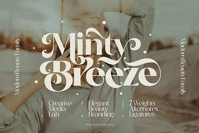 Minty Breeze - Modern Retro Font design designer font fonts minty breeze modern retro font typeface typography