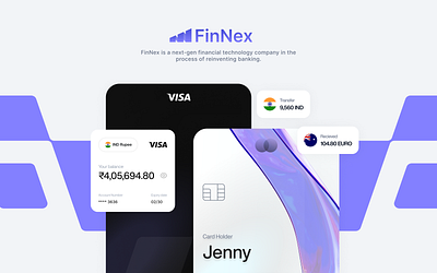 FinNex-Reinventing banking application application banking branding case study design fintech landing page ui ux web design