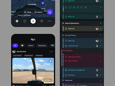 Helicopter Training App mobile ui