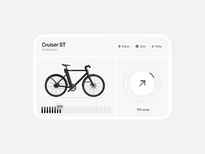 Bike Widget animation app bike branding charging colour pallette cowboy bike font gradient illustration locator mobile tag ui widget