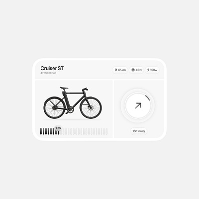 Bike Widget animation app bike branding charging colour pallette cowboy bike font gradient illustration locator mobile tag ui widget