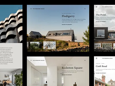 The Modern House concept experiment minimal ui ux website