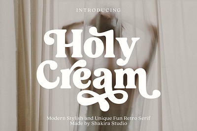 Holy Cream - Retro Serif Font design designer font fonts holy cream retro serif font typeface typography