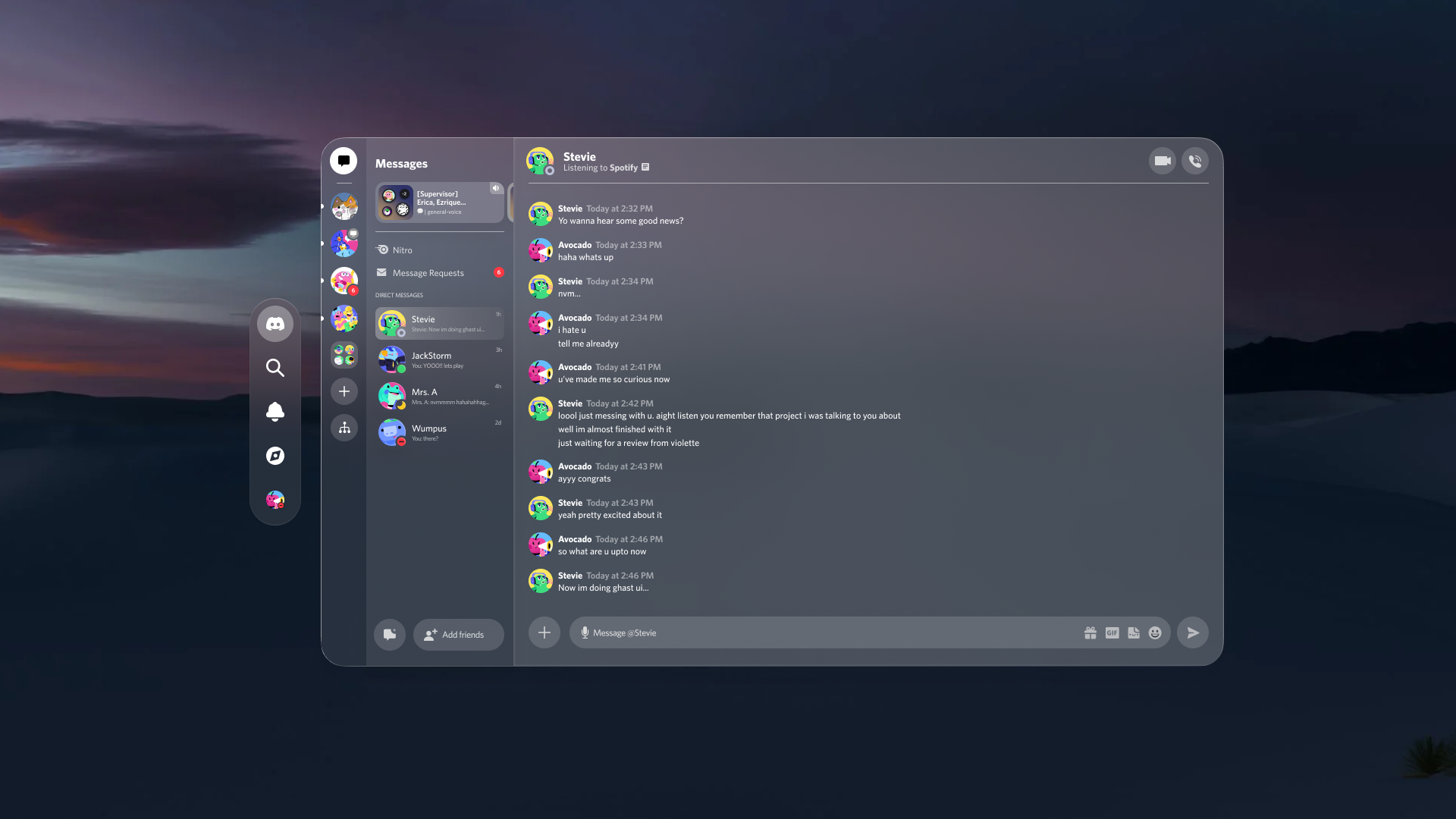 Discord - Vision OS/Spatial UI branding design spatial os ui ux vision pro