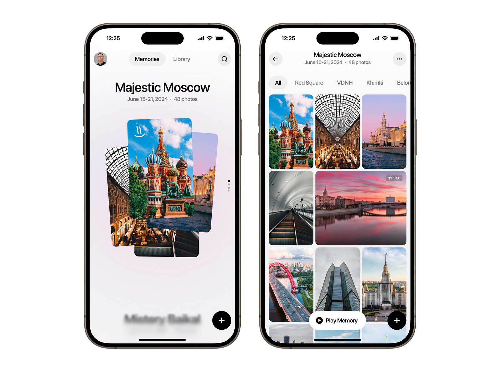 Photo Memories App by Ilia Kretov on Dribbble