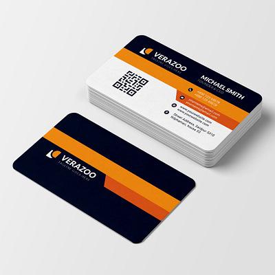 black and orange business card template project
