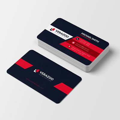 black and red colour business card template project