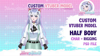 Custom Half Body VTuber Models Including Ringging virtualyoutuber