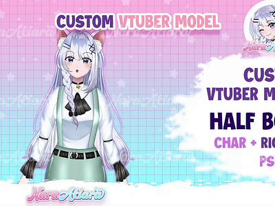 Custom Half Body VTuber Models Including Ringging virtualyoutuber