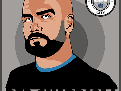 PEP GUARDIOLA MAN. City animation branding cartoon character art design graphic design illustration logo ui vector