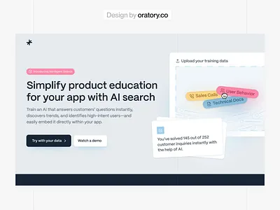Hero concept for a B2B AI startup 🎟️ branding illustration startup web design