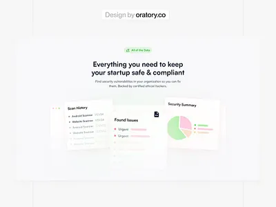 Feature section for a B2B cyber security startup 🐸 branding illustration startup web design