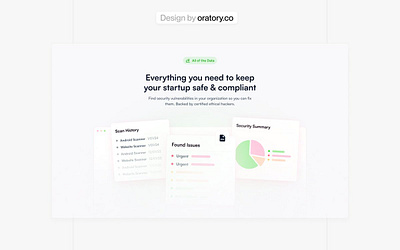 Feature section for a B2B cyber security startup 🐸 branding illustration startup web design