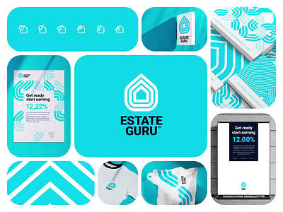 Visual Identity for Estateguru blue branding design graphic design graphic design identity logo patterns real estate typography