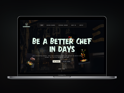GastroBuddy- Web Design branding cooking dark mode dark mode design figma gastronomy product design recipes ui ui design web design website website design