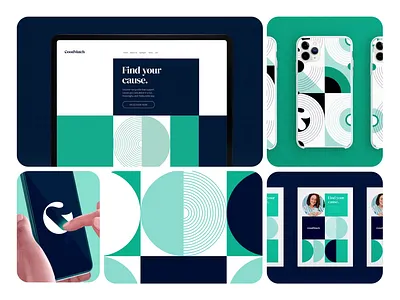 Visual Identity for Goodmatch branding design graphic design green identity logo patterns typography