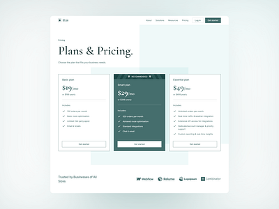 Pricing Page 🟩 figma landing page pricing pricing page saas landing page saas pricing