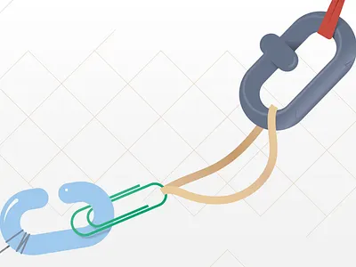 weakest link abstract branding chain design flat hbr icon iconographic illustration logo shapes ui vector